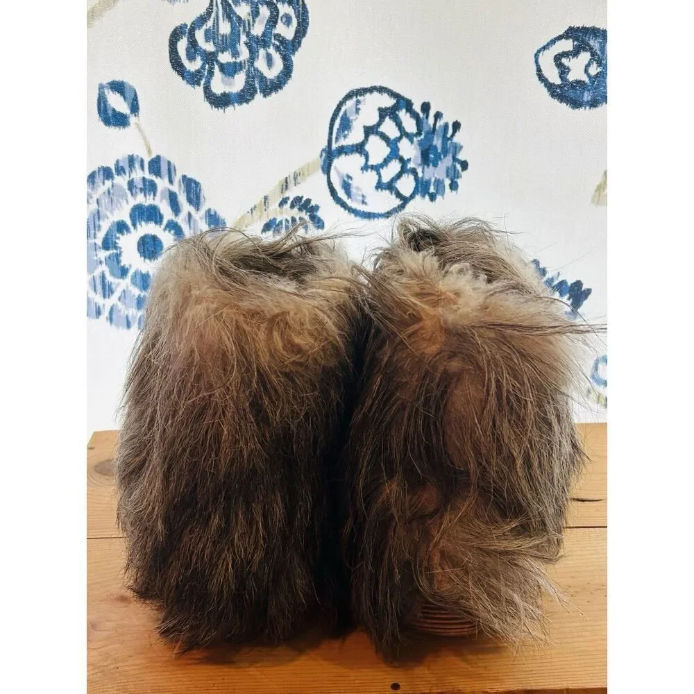 Vintage Mongolian Goat Fur Ski Boots Roluc Ideal made in ITALY 39/40 Women's 8.5